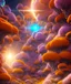 Placeholder: orange and gold crystal cosmic and galactic ambiance hill sky sunny flowers stairs trees futuristic landscape, full of details, smooth, bright sunshine，soft light atmosphere, light effect，vaporwave colorful, concept art, smooth, extremely sharp detail, finely tuned detail, ultra high definition, 8 k, unreal engine 5, ultra sharp focus