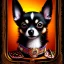 Placeholder: black chihuaha papilion dog