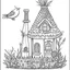 Placeholder: A fairy house with a birdhouse and a feeder, coloring page, exact shape, real image, minimal lines, white back ground color, real style, realistic, minimalistic, minimal black line art, line art, crisp line art, unique coloring sheet, outlined, outline, crisp, crisp line edges, illustration, thin lines, crisp clear lines, line art, clean line art, unique, 8k, no colors, no dark color, no black color, avoid thick black, minimalistic line edges, pure white back ground,