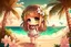 Placeholder: cute chibi girl in the paradise