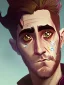 Placeholder: Portrait of a 30 year old strange gay warlock like Jake Gyllenhaal