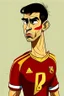 Placeholder: Jose Sa Portuguese football player , cartoon 2d