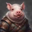 Placeholder: dnd, portrait of dwarf-pig