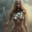 Placeholder: Viking, 8K, HD, portrait of woman in chains, naked