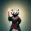 Placeholder: a cute litte red panda wearing Hanfu, holding a large candle, BK complex detail, cinema, reality, detail, octane rendering, stoic cinematic 4k epic detailed photograph shot on kodak detailed bokeh cinematic hbo dark moody 8k, 85mm f/16 by leica