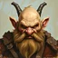 Placeholder: Dnd, fantasy, dwarf, handpainted by a renaissance artist, oil painting, head portrait, sturdy, mighty, grizzled, old, angry, barbarian, big round human ears
