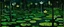 Placeholder: A green lily pad swamp at night painted by Paul Klee