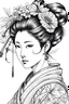 Placeholder: beautiful geisha line drawing