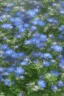 Placeholder: a bunch of blue flowers with green leaves, a digital rendering by Kanzan Shimomura, cgsociety, photorealism, rendered in maya, daz3d, photorealistic