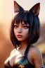 Placeholder: Miqo'te character, physically fit, facepaint, waist up portrait, intricate, oil on canvas, masterpiece, expert, insanely detailed, 4k resolution, retroanime style, cute big circular reflective eyes, cinematic smooth, intricate detail , soft smooth lighting, soft pastel colors, painted Renaissance style