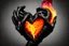 Placeholder: A black hand made out of black smoke violently crushing an anatomically correct heart