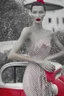 Placeholder: Behold the majestic Bella Hadid a striking figure draped in elegance and refinement as she channels the timeless style of the beloved Princess Margaret during her visit to the exotic land of Trinidad in 1955 donning a ravishing red polka dot dress that effortlessly showcases her effortless grace and a pair of pristine white gloves that exude regal sophistication all while strutting down the illustrious Rodarte catwalk with a confidence that leaves mere mortals in awe and admiration