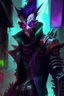 Placeholder: Shaco from league of legends in style cyberpunk