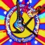 Placeholder: PEACE electric guitar PEACE psychedelic hippie trippy acid LSD PEACE made in japan GUITAR peacesign AMERICAN FLAG