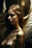 Placeholder: beautiful woman wings angel silver gold air