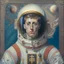 Placeholder: portrait of an astronaut in the style of orthodox paintings