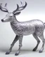 Placeholder: A light purple ice elemental deer designed in Mehndi design painted by Auguste Rodin