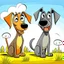 Placeholder: 2 Dogs cartoon