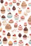 Placeholder: cute dessert treats with white background