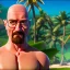 Placeholder: shirtless Walter White , 8k, tropical background.