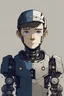 Placeholder: half human half robot boy