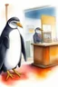 Placeholder: penguin electoral fraud. watercolor.