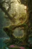 Placeholder: high-quality, fine-detail beautiful milf, breath-taking forest with gnarled trees, flowers, clear reflective lake, tranquil, stunning, 8k resolution, intricate, digital art, detailed matte, volumetric lighting, George Grie, Anne Dittman, Anne Stokes, Lisa Parker, Selina French, Alphonse Mucha