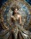 Placeholder: Full length picture Photography Luxurious steampunk fashion beautiful super model highly intricately detailed photograph as of a beautiful celestial metallic bright shines borroco lady,luxurious jewelrys diamonds shining,glitter spark,centered, fantastical, fantasy, in the style hyperrealistic, a beautiful Digital Photography art, concept art, sharp focus, studio photo, intricate details, highly detailed in realistic photography