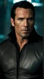 Placeholder: Jason David Frank as Alpha Marius wearing an open necked shirt and black jacket, but it’s his eyes that draw me in. Dark grey and stormy.