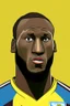 Placeholder: Romelu Lukaku Belgian soccer player 2d cartoon