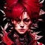 Placeholder: beautiful punk girl, hyper detailed, hyperdetailed, intricately detailed, illustration by <kilian eng> <Yoji Shinkawa>, darkred tones,