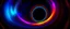 Placeholder: orbiting a black hole from a trillion miles away, peaceful, colorful, dark, ominous, beautiful abyss, viewed from teh vertical plane