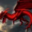 Placeholder: red and black dragon flying over a castle, detailed scales, dramatic, dramatic lighting, volumetric lighting, hyperrealism, 8k, high quality, photorealistic, lot of details