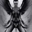 Placeholder: black sorrow swan , sin city demon with wings