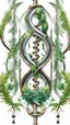 Placeholder: Color Logo tattoo DNA around it plants, white background, intricate details, highly detailed, high details, detailed portrait, masterpiece,ultra detailed, ultra quality