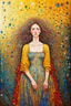 Placeholder: Waking up from matter; Surrealistic painting inspired by Klimt and Hundertwasser; Golden Hour; Exquisitely Detailed