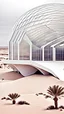 Placeholder: A massive futuristic greenhouse structure on a dune landscape.