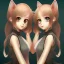 Placeholder: Anime Cat girls, cute, beautiful, twins