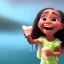 Placeholder: cute, adorable, smileing girl eating ice cream, candies flying all around her, Pixar, disney, cinema lighting, gaming, 8k, magic, love --q 1 --v 4