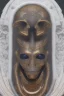 Placeholder: Anunnaki black male African Egyptian alien, cracks in the voodoo head, wicked, eyes, Elephant, 8k, finely detailed, photo realistic, tiger turquoise skull head gold dragon helmet space alien snow skeleton gold olmec silver crown silver eyes