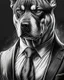 Placeholder: full head Illustrative sketch of a image of an angry humanoid dog, suit and tie, arte lineal ultra quality, 8k, cab