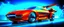 Placeholder: a military fighter jet station wagon hybrid designed by volkswagen only one vehicle per image painted metallic orange traveling at a high rate of speed, jet intake off of front center of vehicle and jet exhaust out the rear with bright blue flame