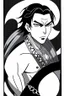 Placeholder: A manga-style portrait of a 35-years old male Shinigami, in the style of "Bleach", tall and muscular, with wild silver-gray hair, steel-colored eyes, and a scar across his left brow and cheek. He wears a tattered captain's haori of the 11th Division, open kimono revealing a dragon claw tattoo on his chest, and metallic claws on his forearms. He smirks defiantly, standing in a dynamic pose with silver reiatsu swirling around him.