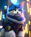 Placeholder: high quality video game sci - fi anggry fluffy! cat!! cyborg soldier with futuristic mechanical parts, cyberpunk monocle!, highly detailed, unreal engine cinematic smooth, in the style of detective pikachu, hannah yata charlie immer, dark blue neon light, low angle, uhd 8 k, sharp focus, hyper realistic, extremely accurate, delicate, extremely detailed, wide-angle