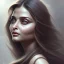 Placeholder: Aishwarya rai , cute, beautiful, long hair, wavy hair, black eyes, head and shoulders portrait, cinematic, 8k, resolution concept art portrait by Greg Rutkowski, Artgerm, WLOP, Alphonse Mucha dynamic lighting hyperdetailed intricately detailed