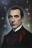 Placeholder: Bela Lugosi as Count Dracula -- Botany - Starry - Retro Pop - Dark Fantasy - Horror - Festive - Realistic - oil painting by Gene Simmons