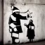 Placeholder: santa, banksy wall, 35mm film