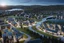 Placeholder: Sarpsborg town urban area in Norway in year 2100 :: 8K, 3D, Octane Render, VRay, Unreal Engine 5, Hyperdetailed, intricate, HDR, extremely realistic evolution of future architecture, photorealism, colourful, blue sky over a clean environment, award winning, crisp quality, masterpiece, fantastic view, digital art, airbrush art, ink drawing, sharp focus, high contrast, depth of field