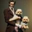 Placeholder: Portrait of an aristocratic Willem Dafoe holding a toy poodle in his arms, 8k, HD, cinematography, photorealistic, Cinematic, Color Grading, Ultra-Wide Angle, Depth of Field, hyper-detailed, beautifully color-coded, insane details, intricate details, beautifully color graded, Cinematic, Color Grading, Editorial Photography, Depth of Field, DOF, Tilt Blur, White Balance, 32k, Super-Resolution, Megapixel, ProPhoto RGB, VR, Halfrear Lighting, Backlight, Na