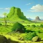 Placeholder: A lime green Karoo near a desert painted by Giovanni Battista Sassi